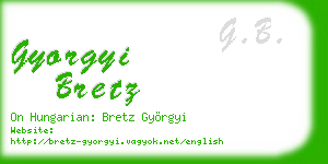 gyorgyi bretz business card