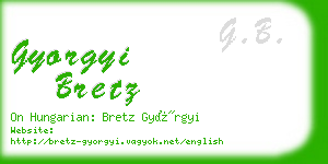 gyorgyi bretz business card